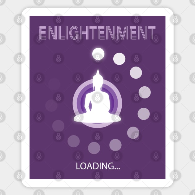 Enlightenment Meditation Yoga Sticker by Cosmic Dust Art